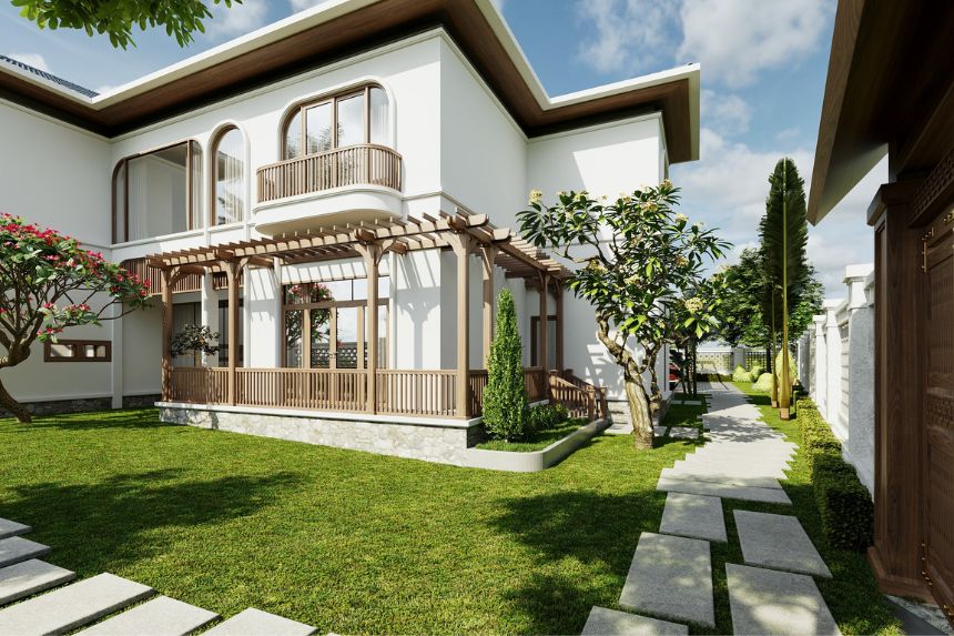 mẫu thiết kế biệt thự nhà vườn