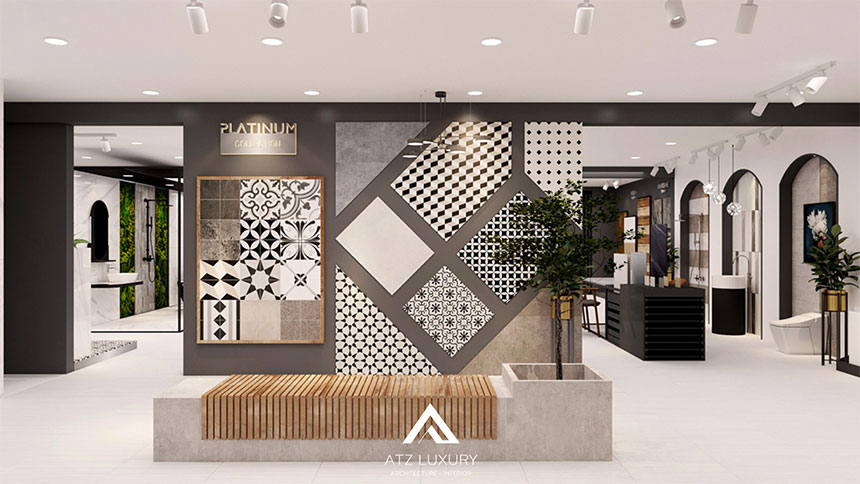 mẫu thiết kế showroom gạch ốp lát đẹp