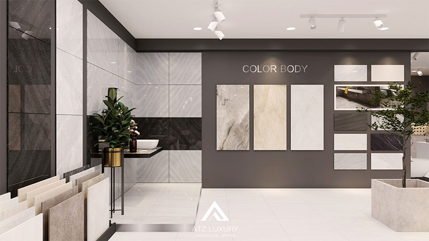 mẫu thiết kế showroom gạch ốp lát đẹp