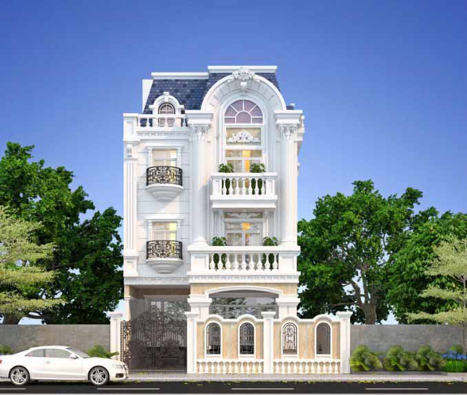 mẫu biệt thự 3 tầng