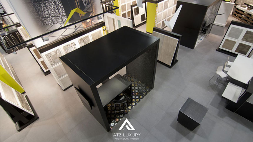 thiết kế nội thất showroom gạch ốp lát