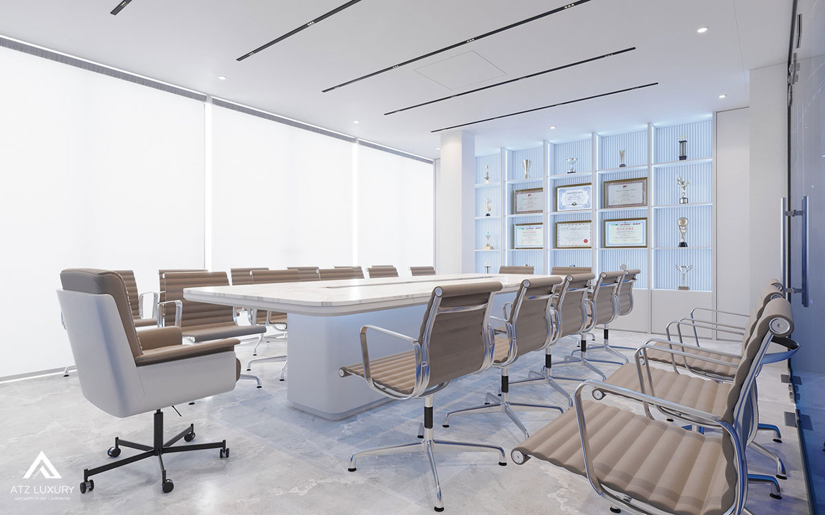 thiết kế nội thất văn phòng 5 tầng 1000m2 cho Tập đoàn Starmed