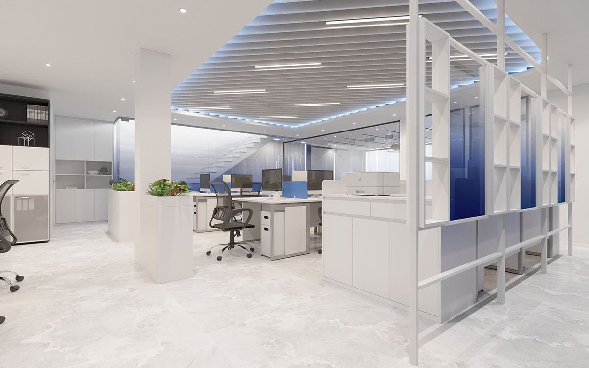 thiết kế nội thất văn phòng 5 tầng 1000m2 cho Tập đoàn Starmed