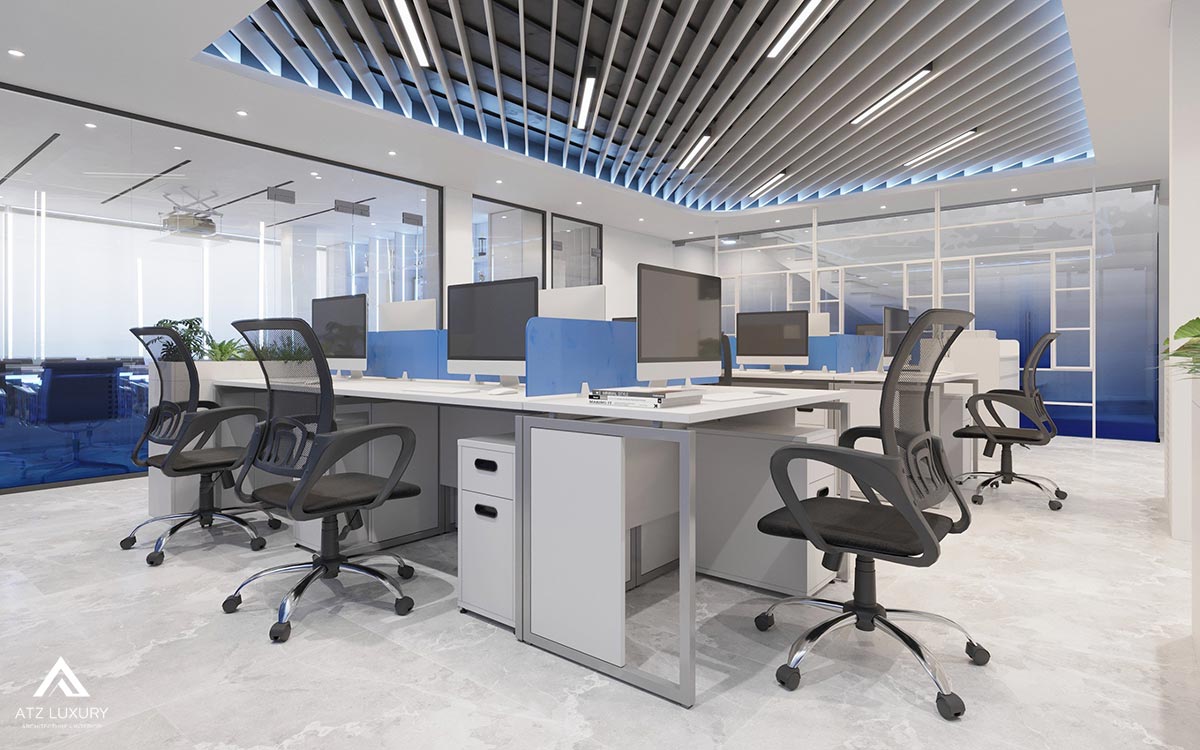 thiết kế nội thất văn phòng 5 tầng 1000m2 cho Tập đoàn Starmed