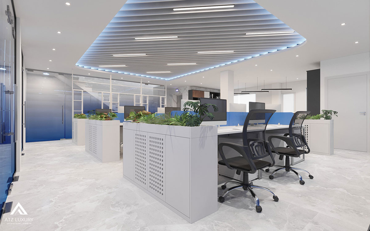 thiết kế nội thất văn phòng 5 tầng 1000m2 cho Tập đoàn Starmed