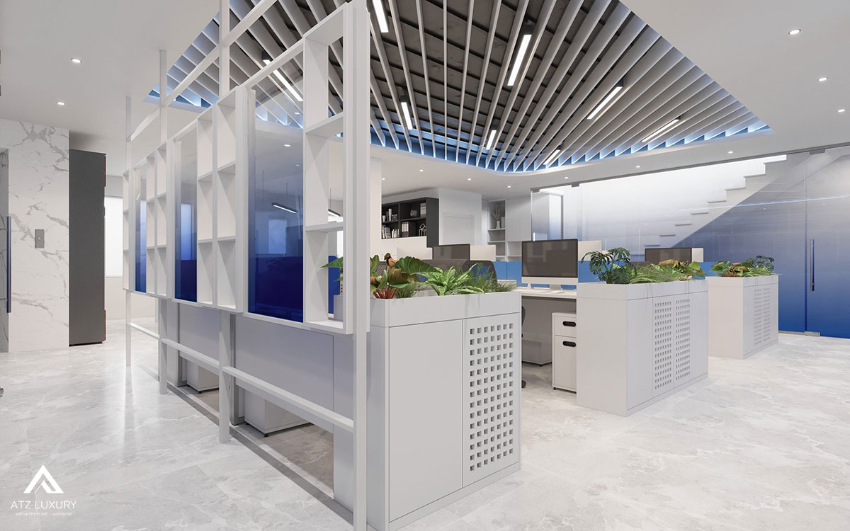 thiết kế nội thất văn phòng 5 tầng 1000m2 cho Tập đoàn Starmed