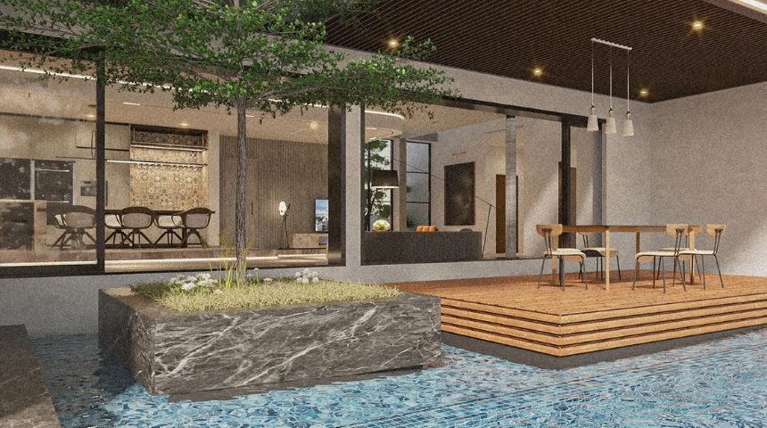 biệt thự vườn 1 tầng hiện đại 300m2 đẹp