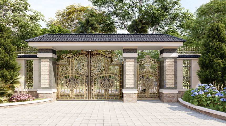 biệt thự mái thái 1 tầng đẹp