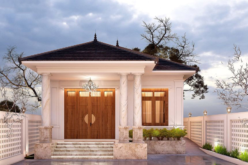 biệt thự vườn mini 1 tầng hiện đại đẹp