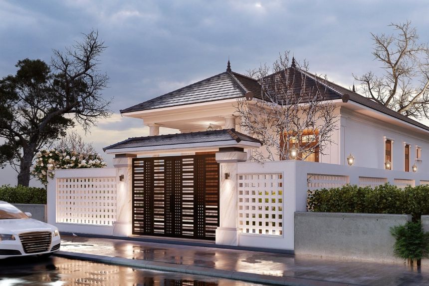 biệt thự vườn mini 1 tầng hiện đại đẹp