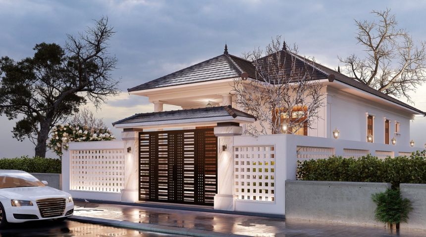 Mẫu biệt thự vườn mái Nhật 1 tầng hiện đại đẹp