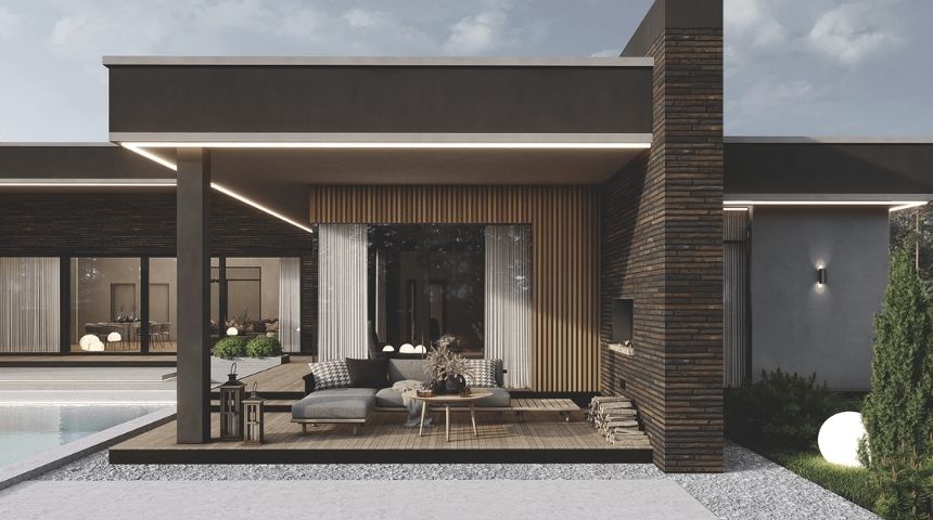 biệt thự vườn 1 tầng hiện đại 300m2
