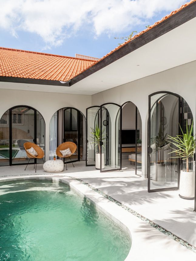 mẫu biệt thự 1 tầng phong cách địa trung hải
