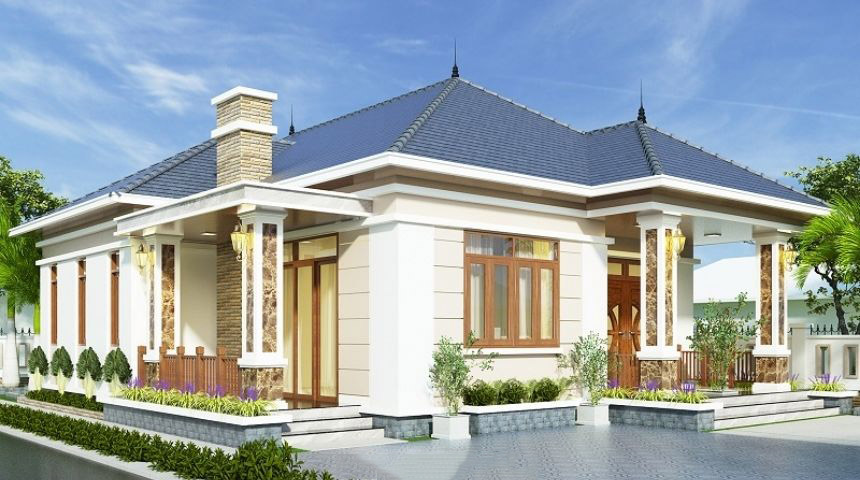 villa 1 tầng hiện đại