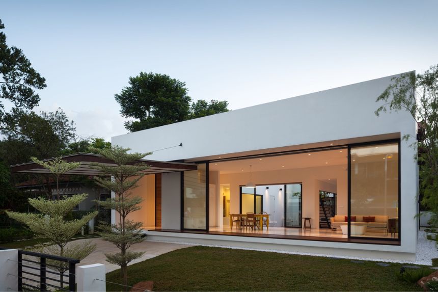 biệt thự vườn 1 tầng 3 phòng ngủ mái bằng