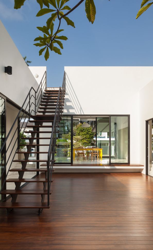 biệt thự sân vườn 1 tầng 3 phòng ngủ mái bằng