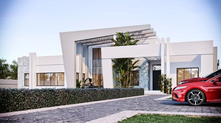 Mẫu biệt thự vườn 1 tầng hiện đại 300m2