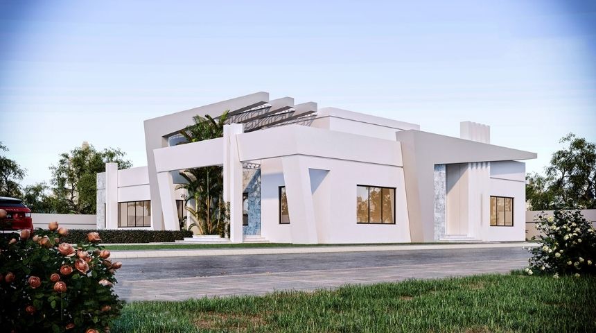 biệt thự vườn 1 tầng hiện đại 300m2