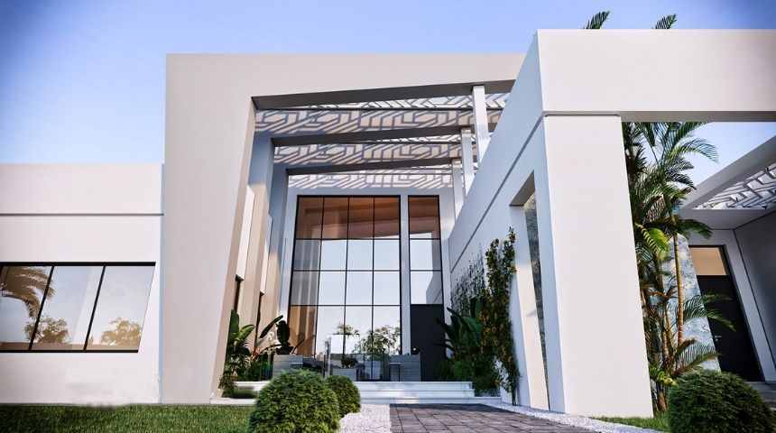 biệt thự vườn 1 tầng hiện đại 300m2
