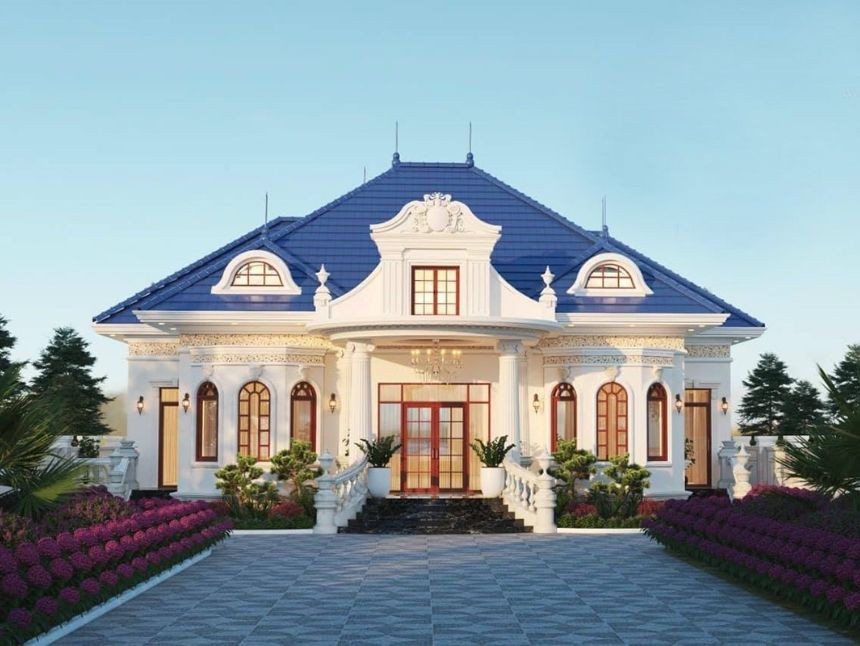 biệt thự vườn 1 tầng mái Nhật đẹp