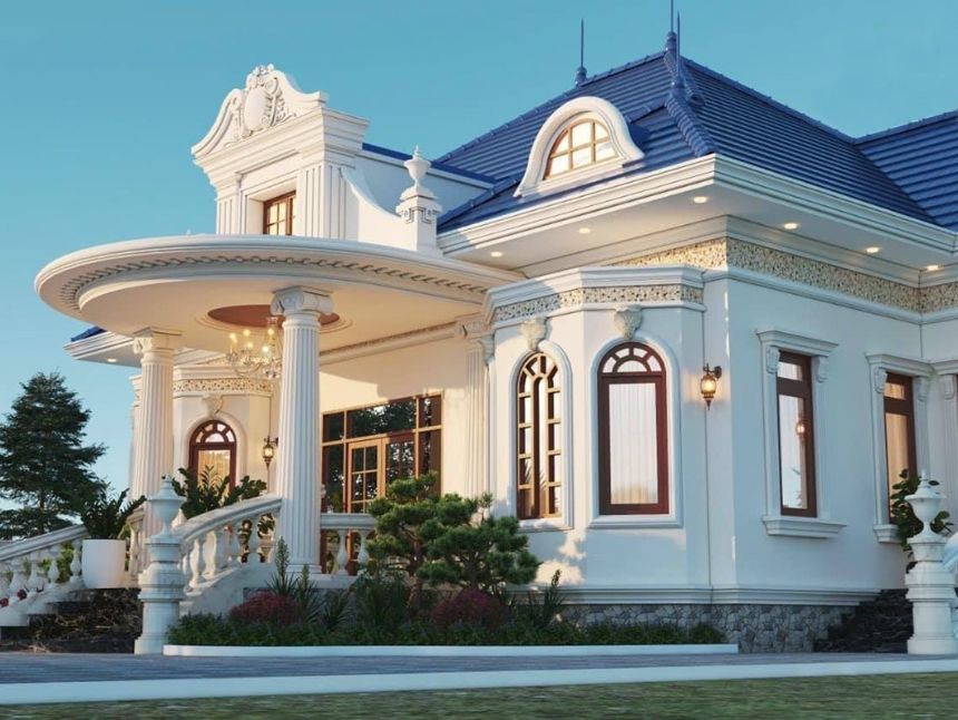 thiết kế biệt thự vườn 1 tầng mái Nhật