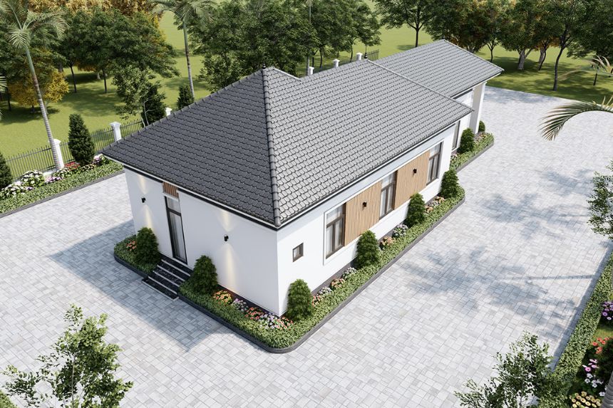 biệt thự nhà vườn mini 1 tầng hiện đại