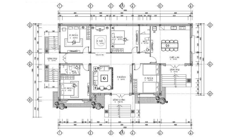 biệt thự mái nhật 1 tầng