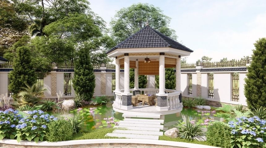 Thiết kế biệt thự vườn 1 tầng hiện đại 300m2