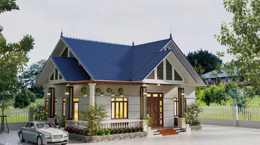 biệt thự mini 1 tầng mái thái