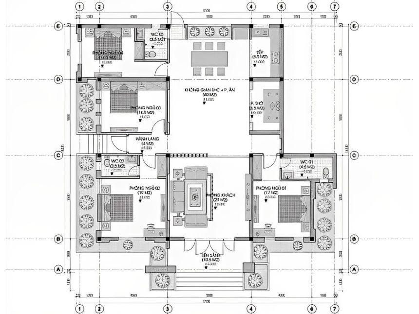 biệt thự 1 tầng 200m2