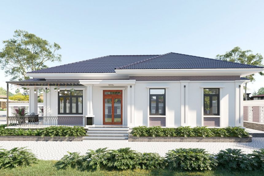 biệt thự mái nhật 1 tầng