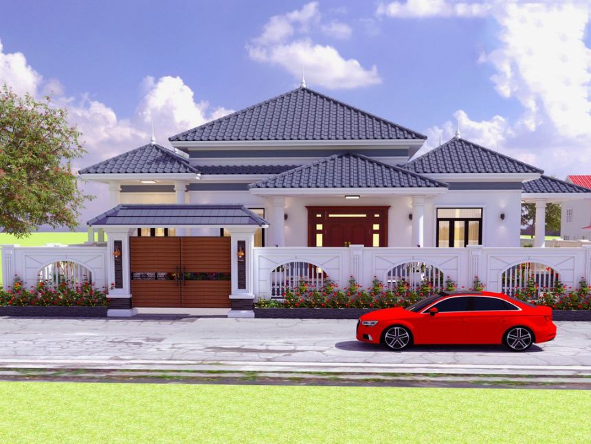 Nhà biệt thự 200m2 1 tầng