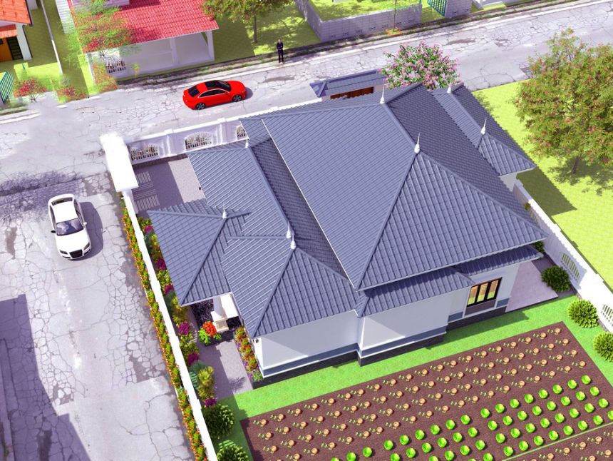 biệt thự mẫu nhà vườn 200m2 đẹp