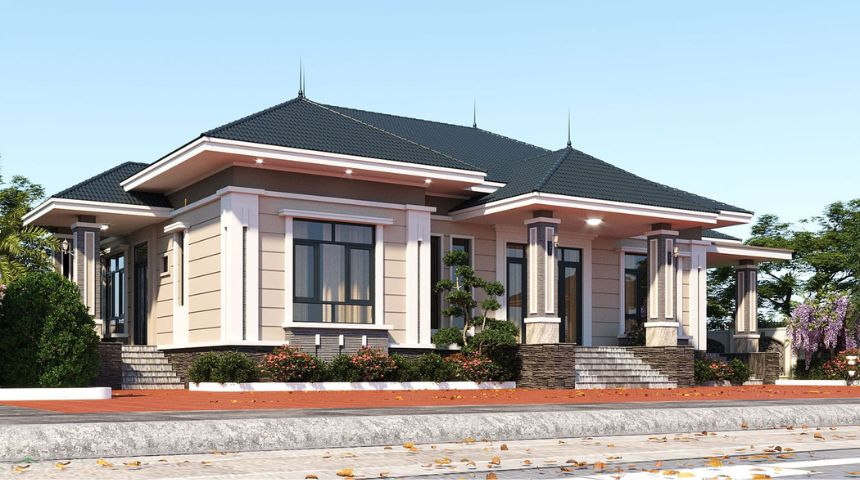 biệt thự 1 tầng 200m2