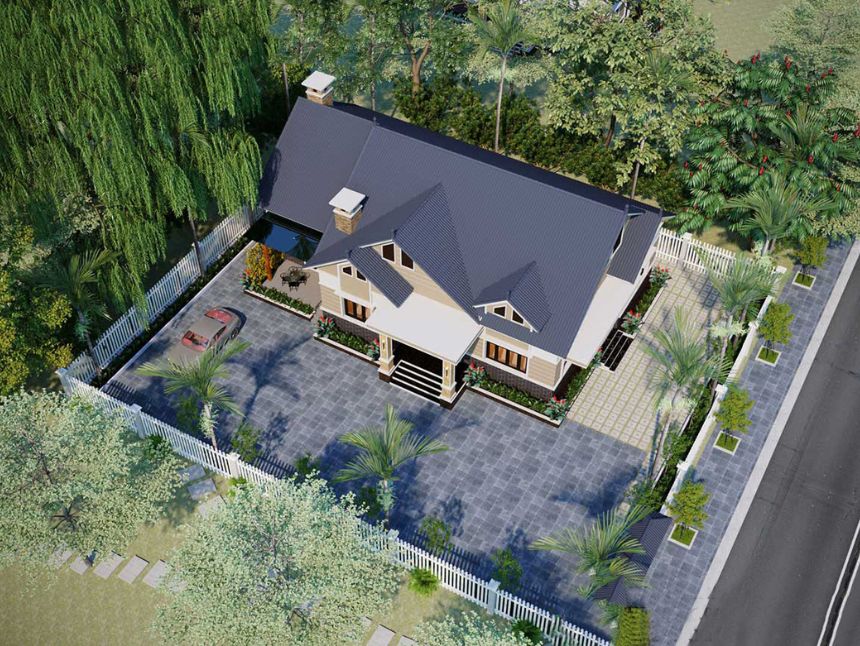 biệt thự 1 tầng 200m2