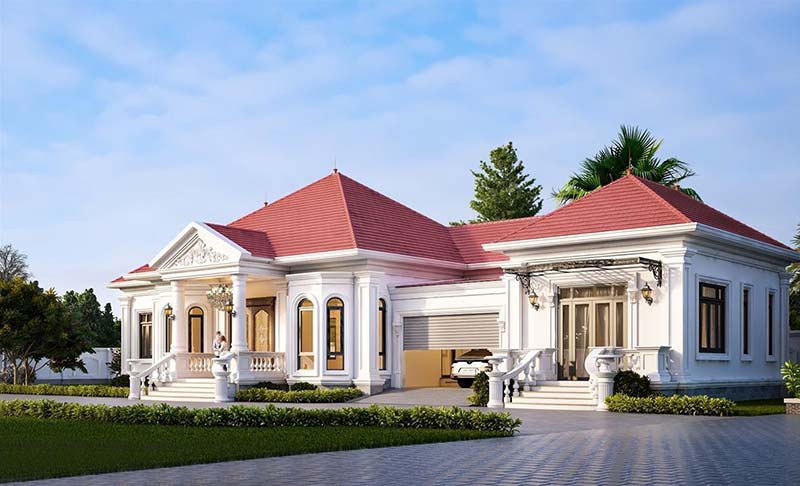 mau thiet ke biet thu 1 tang 300m2 atz luxury
