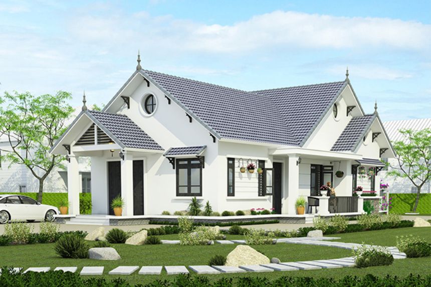 biệt thự mini 1 tầng mái thái