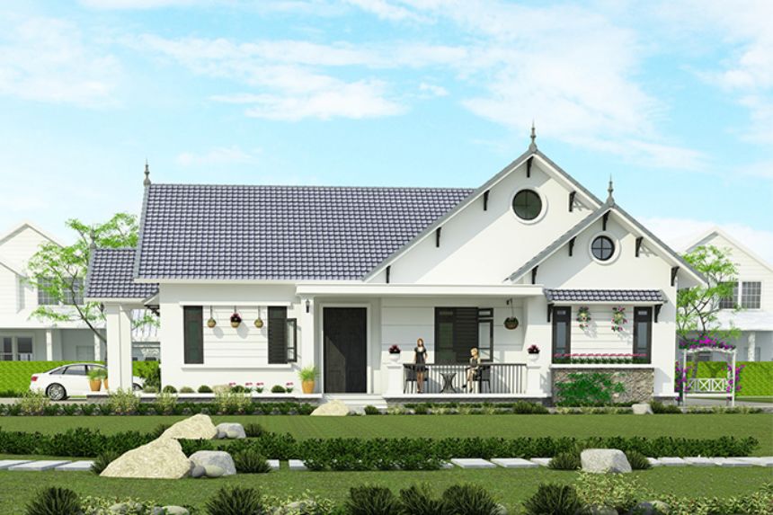 biệt thự mini mái thái 1 tầng 