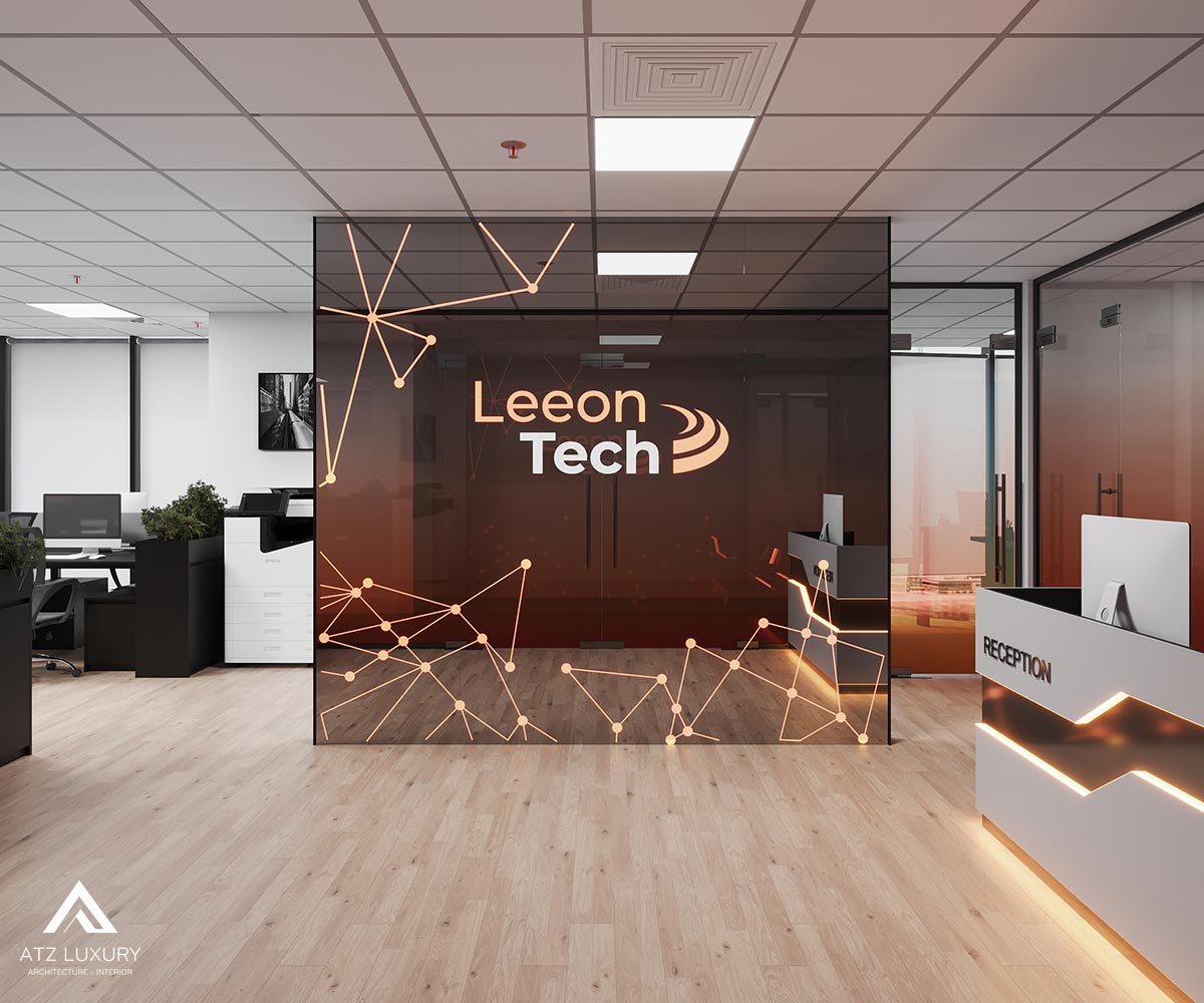 Thiết kế nội thất văn phòng công nghệ Leeon