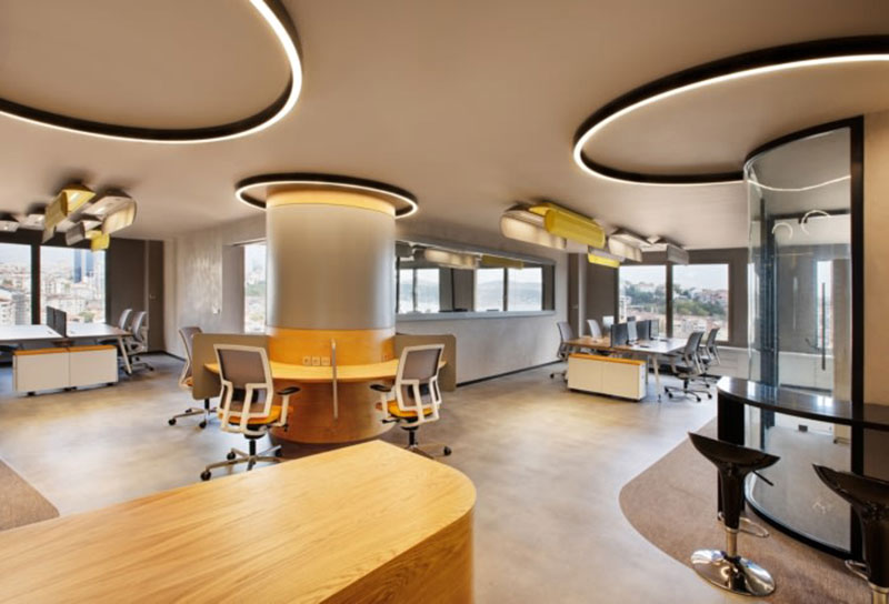 Văn phòng Perdigital.com – Istanbul thiết kế không gian mở.