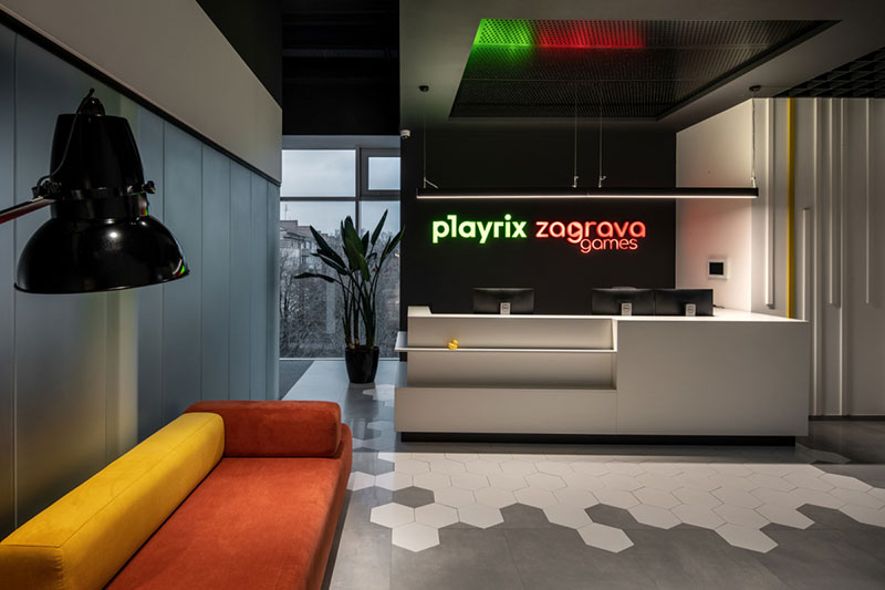 Mẫu thiết kế văn phòng Playrix Zagrava – Rivne đẹp sáng tạo.