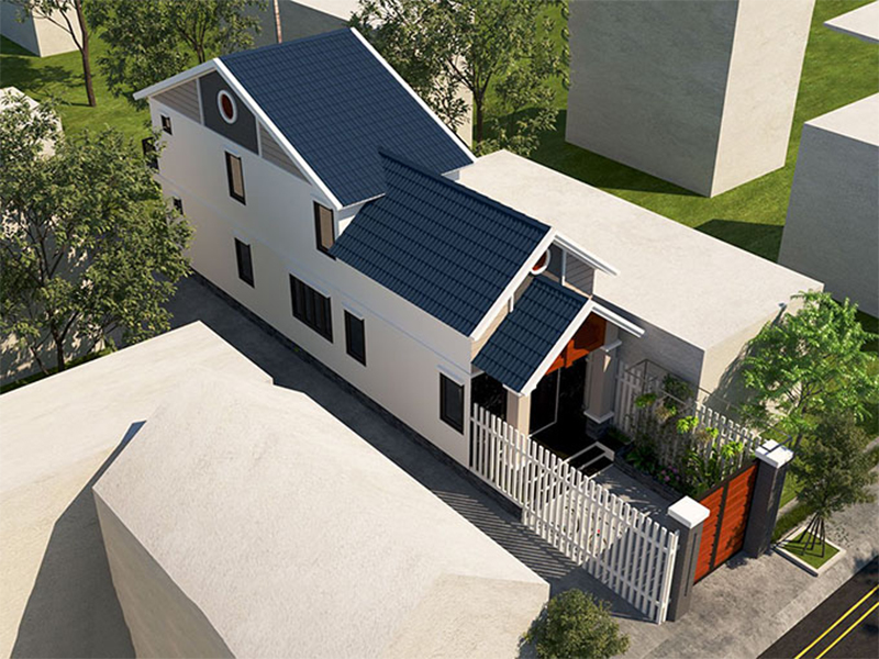 Với hệ thống mái được thiết kế lạ mắt, ngôi nhà mang đến sức hút khó cưỡng cho bất cứ ai nhìn vào