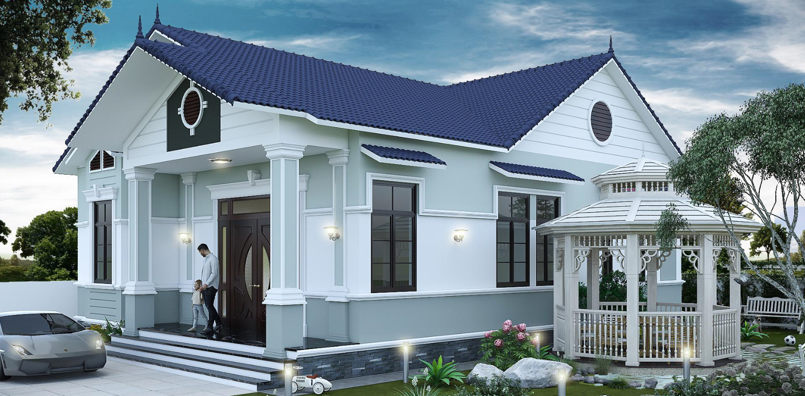 nhà ống 1 tầng 5x17m đẹp