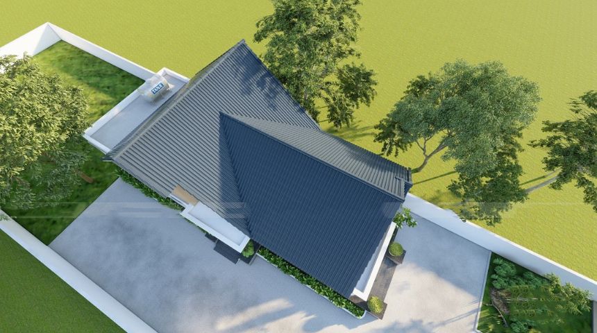 biệt thự vườn 1 tầng hiện đại 3 phòng ngủ đẹp