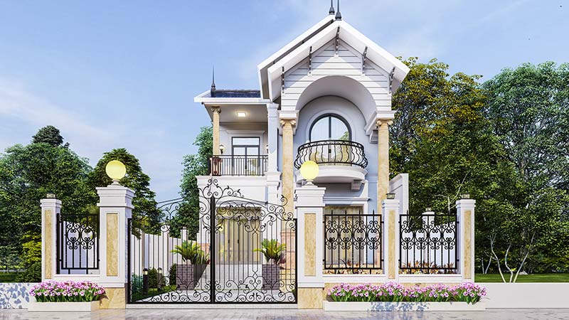 Mau nha tan co 2 tang mai Thai dep o nong thon atz luxury