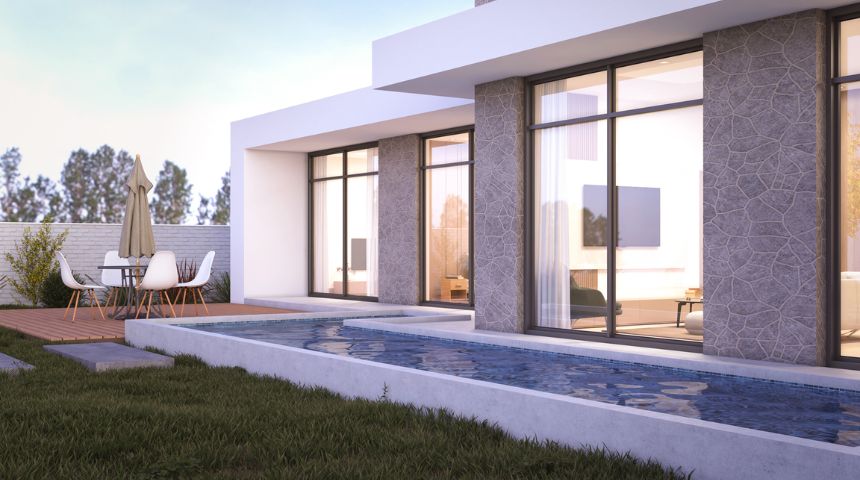 biệt thự vườn 1 tầng mái bằng