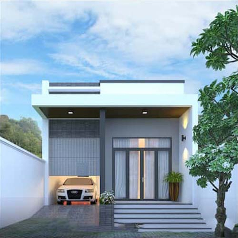 Thiết kế nhà cấp 4 có gara riêng, đem lại tiện nghi và sự an toàn tuyệt đối cho chiếc ô tô thân yêu của gia đình bạn