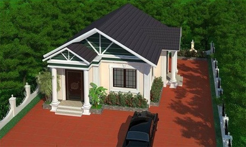 Mẫu nhà cấp 4 2 phòng ngủ đơn giản, tiết kiệm chi phí và thời gian xây dựng cho chủ nhân