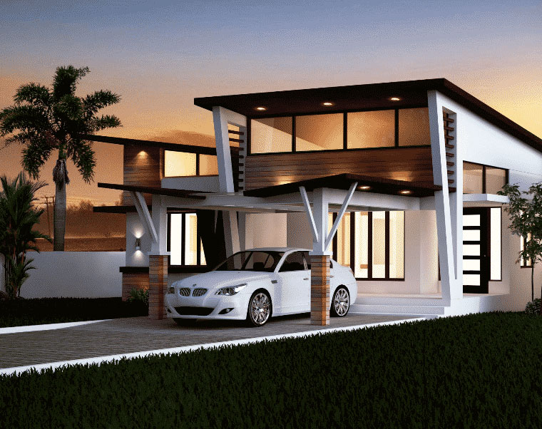 Thiết kế nhà 1 tầng có gác lửng