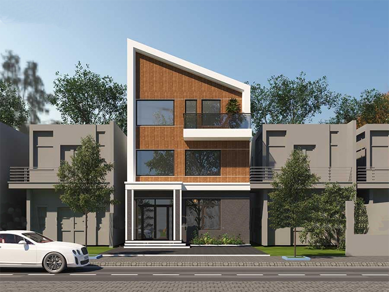 Thiết kế mái chéo thể hiện cá tính độc đáo và mạnh mẽ của gia chủ